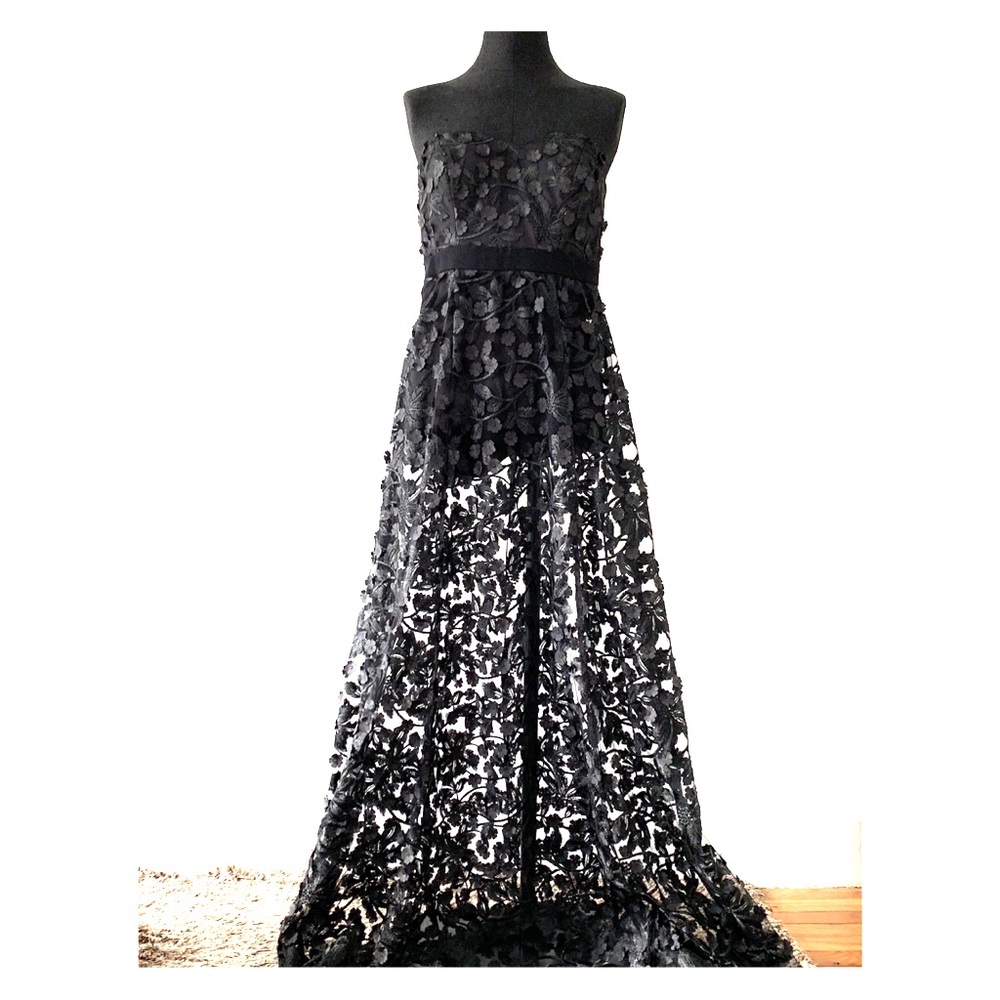 Embroidered Illusion Gown